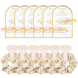 12 PCS Soft Silk Satin Hair Accessories - Scrunchies, Hair Clips for Bridal Shower Gifts, Wedding Favors for Women and Girls