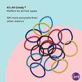 Goody Ouchless Elastic Hair Tie - 17 Count, Assorted Colors - 4MM for Medium Hair - Pain-Free Hair Accessories for Men, Women, Boys, and Girls - Perfect for Long Lasting Braids, Ponytails, (Pack of 3)