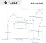 FLEOR 8 Hole TL Pickguard Scratch Plate with Pickguard Screws Set Fit USA/MX Standard TL Style Pickguard Replacement, 3Ply White