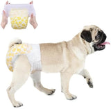 Dono Dog Diapers Female, Disposable Full Wrap with Stretchy Waist, 360° Leak-Proof, Absorbent, Heat Period Doggie Diapers for Small and Large Dogs for Heat, 14 PCS