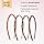 Scunci by Effortless Beauty Skinny headband -plastic Headbands for Women and Men - hair accessories for women - Assorted Tortoise - 4 Count
