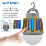 Wisely Bug Zapper Outdoor/Indoor Electric, USB-C Rechargeable Mosquito Killer Lantern Lamp, Portable Insect Electronic Zapper Indoor Trap, with LED Light 1PK Olive