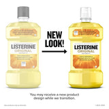 Listerine Original Antiseptic Oral Care Mouthwash to Kill 99% of Germs That Cause Bad Breath, Plaque and Gingivitis, ADA-Accepted Mouthwash, Original Flavored Oral Rinse, Twin Pack, 2 x 1 L