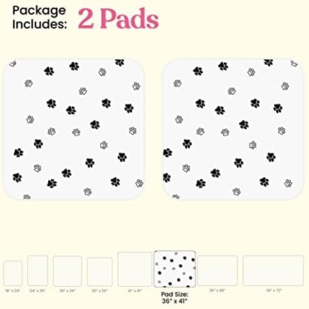 Super Absorbent Washable Pee Pads for Dogs - 2-Pack Superior Reusable Puppy Pads Pet Training Pads –100% Waterproof Dog Pee Pad Protects Against Urine Leakage Non-Slip Grip Prevents Slipping& Bunching