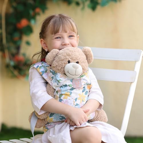 GAGAKU Baby Carrier for Dolls Reborn Baby Doll Carrier Kids Toy Play Baby Carrier for Stuffed Animals Babydoll Accessories for Toddlers - Green - Flowers Plumeria