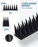 BORHOOD Bird Spikes for Outside, Bird Deterrent Spikes for Small Robin Pigeon Squirrel Raccoon Crow Cats Defender Spikes to Keep Birds Away and Keep Birds from Building Nest