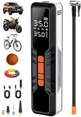 Tire Inflator Portable Air Compressor - 4X Air Pump for Car Tires, 150PSI&10000mAh Portable Tire Inflator for Car, 12DC Air Pump with Pressure Gauge/LED Light, Bike/Motorcycle/Ball/Car Accessories