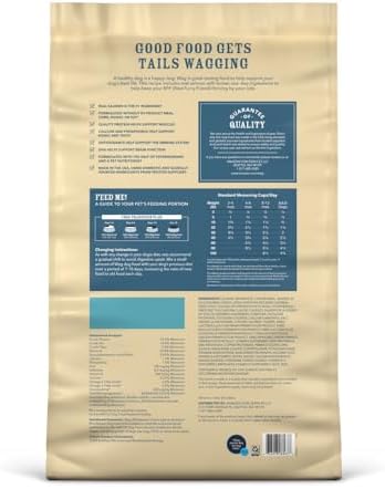 Amazon Brand – Wag Dry Dog Food, Salmon and Brown Rice, 30 lb Bag (Pack of 1)