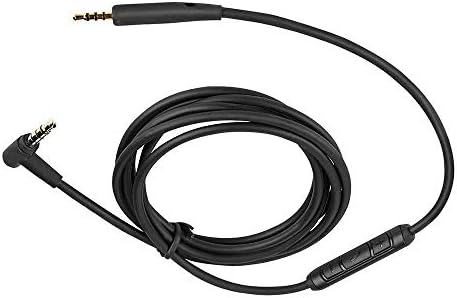 Replacement Aux Extension Cable Cord Wire,for Bose QuietComfort QC25 QC35 Sound Link SoundTrue On Ear Headphones with in Line Mic Volume Control (Black)