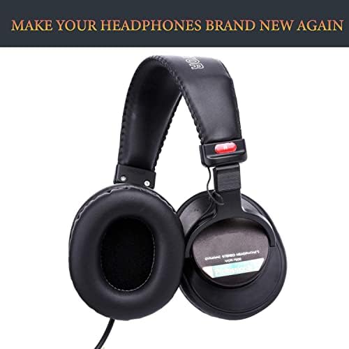 SOULWIT Earpads Replacement for Sony MDR-7506 MDR-V6 MDR-V7 MDR-CD900ST Monitor Headphones, Ear Pads Cushions with Softer High-Density Foam - 7506 PL Black