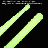 Musfunny Glow Drum Sticks 5A Nylon for Drum Set Night Light Plastic Cool Drumsticks Musical instrument Percussion Accessories for Adults Professional (Fluorescence)