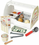 Melissa & Doug Wooden Scoop and Serve Ice Cream Counter With Play Food and Accessories (28 Pcs) Pretend Food, Ice Cream Toys, For Kids Ages 3+
