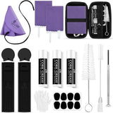 Boao 23 Pcs Clarinet Cleaning Kit All in One Accessories Set with Swab, Reeds, Cork Grease, and Thumb Rest Essential Care Kit for Clarinet Wind Instruments(Purple)