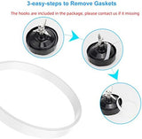 5 Pack Rubber Gaskets Replacement Seal White Ring for Nutri Ninja Blender Replacement for Ninja Auto iQ Pro Extractor CT680 BL456-30 BL480 BL681A BL682 BL640 (3.94 inch Gaskets)
