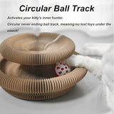 Kitten Curl Toy,Magic Organ Cat Toy,Kitten Kurls Cat Toys,Magic Organ Cats Scratcher Board,Foldable Recyclable Accordion Toys with Ball for Indoor Cats(1pc)