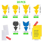Fruit Fly Traps, 20pcs Yellow Sticky Traps for Fruit Fly, Whitefly,Fungus Gnat, Mosquito and Bug, Gnat Traps, Non-Toxic Insect Catcher Traps for Indoor/Outdoor/Kitchen, Bonus 4 Fly Paper Tubes(Yellow)