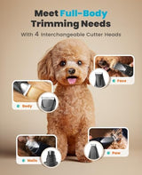oneisall Silent Dog Clippers for Grooming, LED Light Dog Paw Trimmer Dog Nail Grinder, Rechargeable 2000mAh Dog Grooming Clippers Cordless Dog Hair Trimmer Electric Dog Trimmer for Small Dog Large Dog