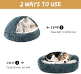 Dog Beds for Small Dogs, Cat Bed Cave, Washable Cute Cat Bed, Cozy Nook Pet Bed for Dogs or Cats, Anti-Slip Puppy Bed Fits up to 5 lbs Pets(Dark Grey, 16" x 16")