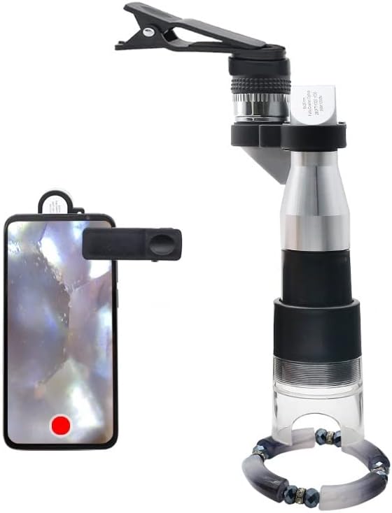 Microscope Accessories Kit - 8X Pocket Monocular Telescope & 30X Mini Metal Silver Microscope
