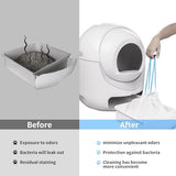 120 Count Extra Large Cat Litter Box Liners, Cat Litter Waste Receptacles Bags for Cleanpethome Self Cleaning Litter Box