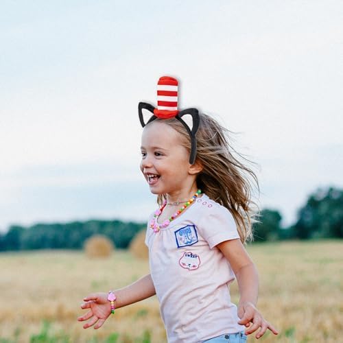 SWEET MAX Cat Ears Headband Red Stovepipe Hat Headpiece Cosplay Costume Accessory Kit Party Favors