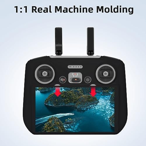 Air 3S Silicone Cover Case Sleeve for DJI RC 2,Protective Cover Compatible with DJI Neo Mini 4 Pro Air 3 Flip Fly More Combo Controller Accessories (Black)