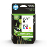 HP 902 / 902XL (T0A39AN) Ink Cartridges (Cyan Magenta Yellow Black) 4-Pack in Retail Packaging