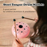 4PCS Steel Tongue Drum Mallets, 6.5in Rubber Percussion Mallets, Drum & Percussion Accessories for Child Drummers and Practitioners