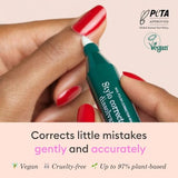 Manucurist Nail Polish Corrector Pen - Gel Nail Polish Corrector Pen + 3 Tapered Refill Tips - Acetone-Free, Bio-Sourced Nail Polish Remover Brush - Gel Nail Polish Accessories Transparent