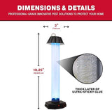 Catchmaster Glostik Flying Insect Trap 1-Pk, LED Light Glow in The Dark Sticky Fly Traps for Indoors & Outdoors, Mosquito & Bug Catcher Night Trap, Pet Safe Insect Killer, Home & Camping Pest Control