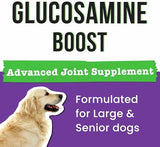 Glucosamine for Dogs - Joints Health Treats w/Omega Fish Oil - Natural Joint Pain Relief - Canine Hip and Joint Supplement w/Chondroitin + MSM + Turmeric + Calcium - 240 Beef Chews