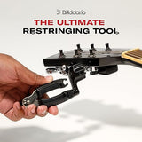 D'Addario Accessories Pro-Winder - The Original Guitar String Winder, Guitar String Cutter, Guitar Bridge Pin Puller - All in One Guitar Tool for Restringing - White