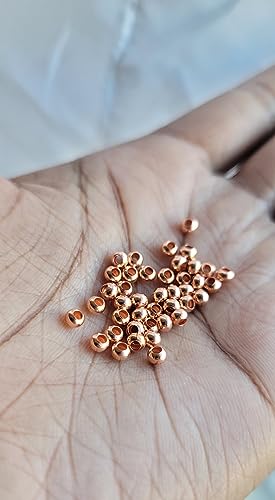 Metal Loc sprinkle Hair Beads, DreaLock Hair Accessories, Loc Jewelry (100% Copper, 6/0 4mm)
