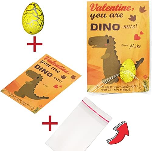 Valentines Day Gifts for Kids, Valentines Day Cards for Kids, Set of 30 Dinosaur Eggs Hatching Dino Egg Grow in Water, Valentine Exchange for Toddlers Girls Boys School Class Classroom Party Favors