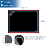 Drum Rug, Drum Mat with Non-Slip Grip Bottom(4x5.3Ft), Drum Carpet for Noise Reduction, Drum Pad for Jazz Drum & Electric Drum Set, Ideal Gift for Drummers, Drum Accessories, 47 x 63in, Red & Blue