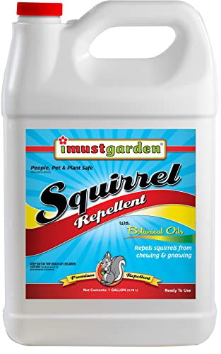I Must Garden Squirrel Repellent: Protects Vehicles, Plants, Decking, & Furniture – Works on Chipmunks – 1 Gallon Ready to Use Refill