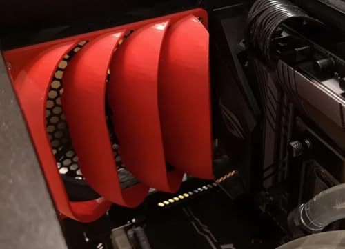 120/140mm PC Fan Deflector | Redirect Computer Airflow | Improve PC Thermals and Cooling | Fan Duct | PC Accessories | Gift for Techy (140mm, Yellow)