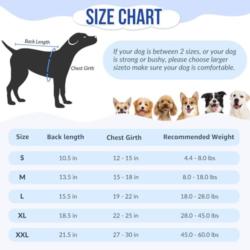 Lukovee Recovery Suit for Dogs, Onesie Surgery Recovery Suit for Female Male Dogs, Abdominal Wounds Cone E-Collar Alternative Prevent Licking Spay Recovery Suit (TBL,S)
