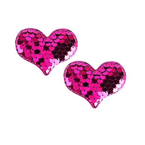 20pcs Heart Hair Clip for Girls Hair Accessories Pack Sparkle Glitter Sequins Toddler Clips Birthday Valentines Mother's Day Gift