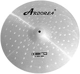 Arborea Cymbal Pack 14"Hihats 16"Crash 18"Crash 20"Ride 5 Pieces Cymbals for Drum Set Silver Drum Practice Cymbal for Beginner