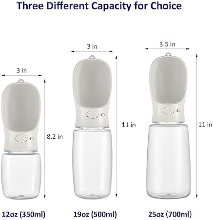 WePet Portable Dog Water Bottle, 19 OZ, Leak Proof Puppy Water Dispenser with Drinking Feeder for Pets Outdoor Walking, Hiking, Travel, Food Grade Plastic