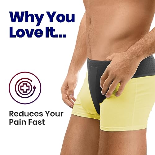 Hernia Belt for Men Inguinal Hernia Support | Groin or Lower Abdominal Hernia Truss Hernia Belts for Women or Mens Inguinal Hernias Support Belt | With Pressure Pad Fits Left or Right Groins (LARGE)