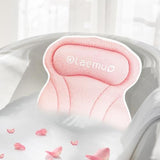 Bath Pillows for Tub, Bath Pillow Luxury Bathtub Pillow, Comfy Bath Tub Pillow for Bathtub for Head and Neck with Non-Slip Suction Cups for Tub, Relaxing Bath Accessories Spa Gifts-Pink
