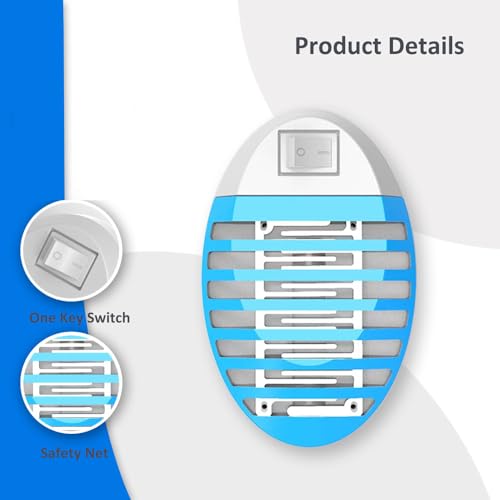 4 Packs Indoor Bug Zapper, Fly Trap for Indoors, Mosquitos Zapper, Electronic Mosquitoes Killer, Mosquito Zapper with LED Lights for Living Room, Home, Kitchen, Bedroom, Baby Room, Office