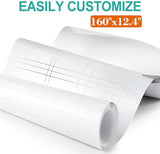 [Thicken Vinyl] Anti Cat Scratch Furniture Protector, Single-Sided Sticky Couch Protector for Cats, Flexible Couch Corner Guard Under Cats Claw, Cat Scratch Deterrent Tape-(160" x 12.4")