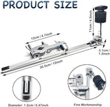 Cymbal Stand Holder Clamp, Drum Cymbal Arm Cymbal Stand Extension Arm, 33cm Mount Cymbal Clip Drum Stand Clamp Cymbal Boom Arm with Clamp Holder Bracket, Percussion Instrument Accessories