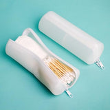 Cotton Round Swab Travel Case, 2 in 1 Portable Hair Accessories Organizer, Hair Tie Organizer, Hair Tie Holder, Bobby Pin Holder, Travel Qtips Case, Purse Organization, Floss Holder