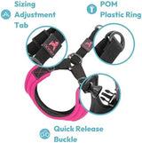Gooby Escape Free Sport Harness - Red, Medium - No Choke Step-in Patented Neoprene Small Dog Harness with Four-Point Adjustment - Perfect on The Go Dog Harness for Medium Dogs No Pull and Small Dogs