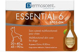 Dermoscent Essential 6 spot-on - Dog Skin Care for Dandruff & Allergy Relief with Vitamin E Oil - Anti Itch for Dogs - Natural Ingredients for Sensitive Skin - Dogs 20-40 kg - 4 Pipettes of 2.4 ml