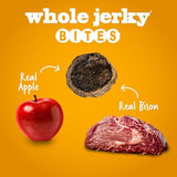 Fruitables Whole Jerky Dog Treats | Jerky Treats for Dogs | Gluten Free, Grain Free, Wheat Free | Made with Premium Meat and No Added Fillers | Grilled Bison and Apple | 5 Ounces
